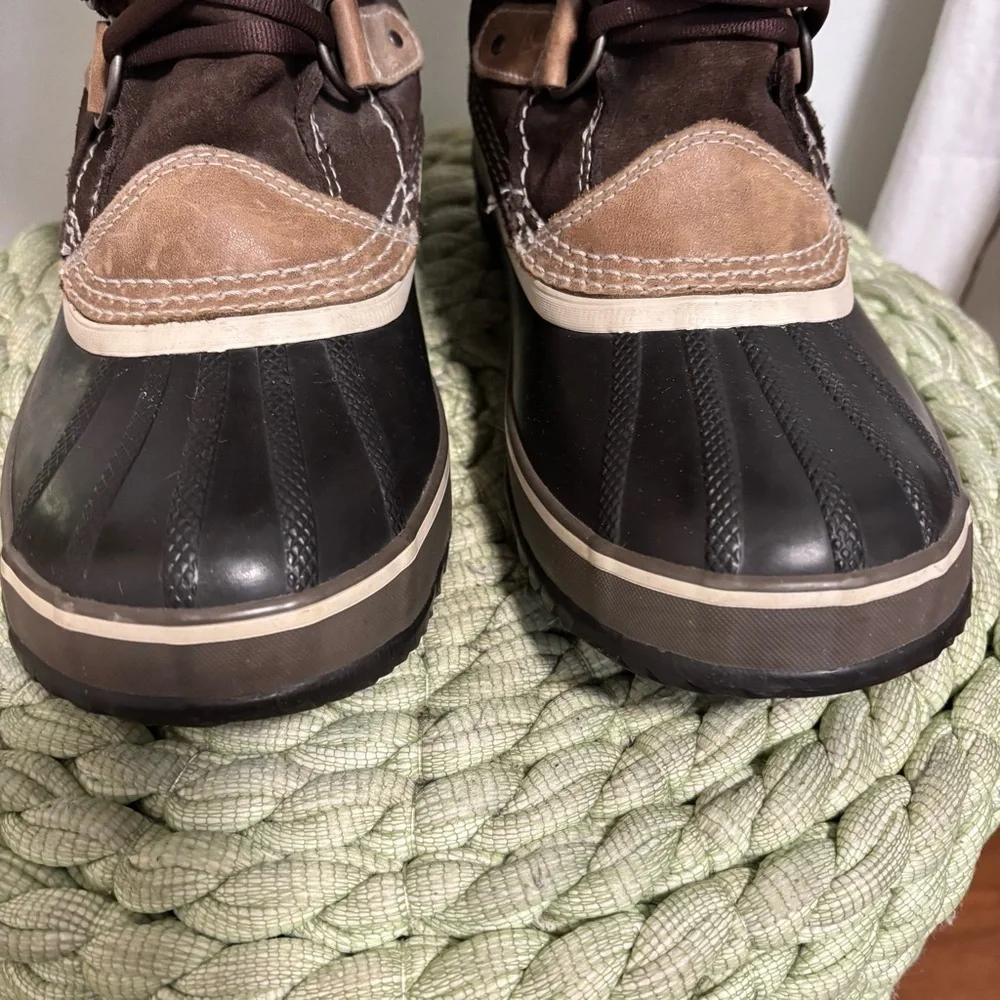Sorel Joan Of Arctic Waterproof Fur Trim Brown Suede Lace Up Tall Winter Boots